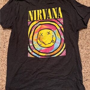 NIRVANA Charcoal and Yellow Tee